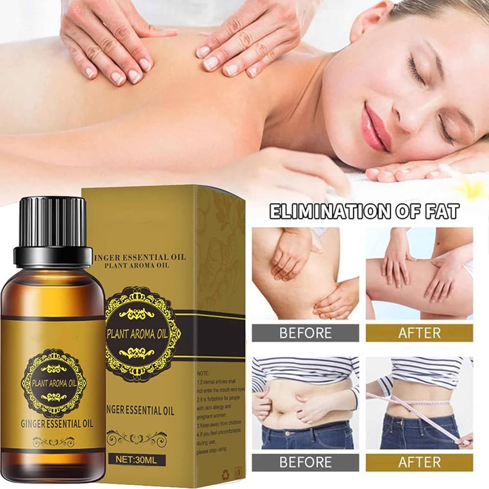 Aceite de Jengibre Adelgazante para Reducir Abdomen y Celulitis